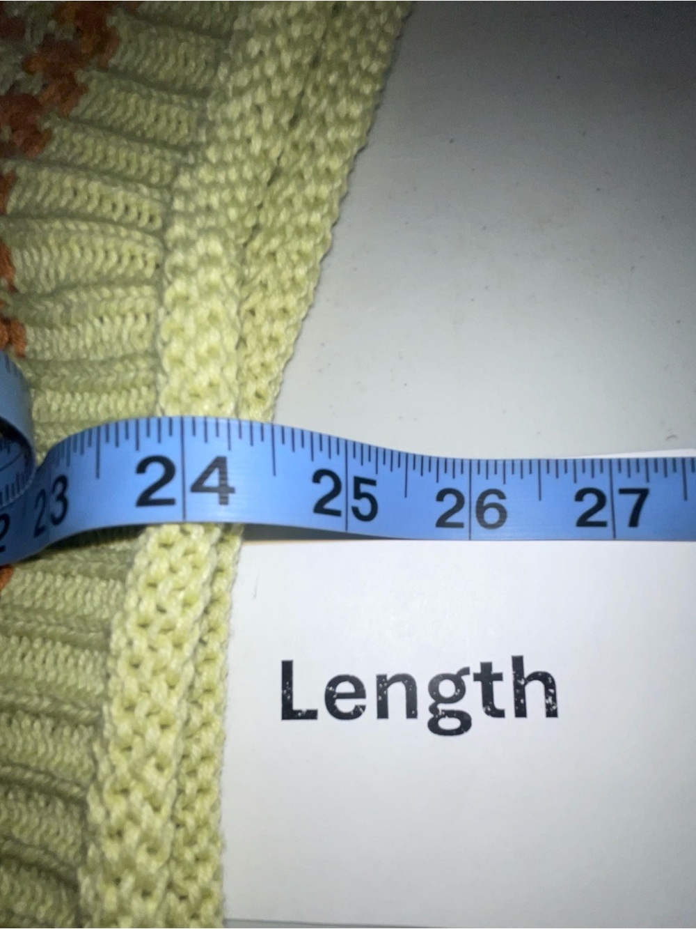 POL S/M Open Knit Striped V-Neck Sweater Green Rust White Coastal Boho Oversized - Picture 6 of 7